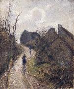 Camille Pissarro Steep road at Osny Sweden oil painting artist
